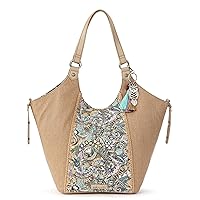 Sakroots Roma Shopper in Canvas, Dual Shoulder Straps, Mint Spirit Desert