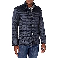 Bugatchi Men's Nylon Horizontal Quilted Blazer-Style Jacket