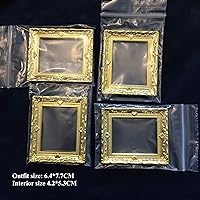 Miniature Empty Frames for Pictures and Photos Style C; Lot 4 Frames