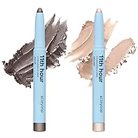 ALLEYOOP 11th Hour Cream Eyeshadow Sticks Bundle - Charcolit (Shimmer) & Baby Pearl (Shimmer) - Waterproof, Smudge-Proof, Crease-Proof Eyeshadow for Over 11 Hours