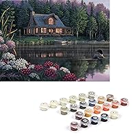 Ledgebay Paint by Numbers Kit for Adults: Beginner to Advanced Number Painting Kit - Kits Include - Still Waters, 16