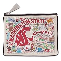 Catstudio Collegiate Zipper Pouch, Washington State University Travel Toiletry Bag, Ideal Gift for College Students or Alumni, Makeup Bag, Dog Treat Pouch, or Travel Purse Pouch