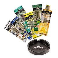 King Palm Mini Size Cones with Ashtray - Organic Pre Rolled Cones - King Palm Cones (Combo Pack - 1 of Each with Ashtray)