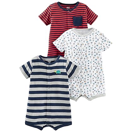 Simple Joys by Carter's Baby Boys' Snap-Up Rompers, Pack of 3