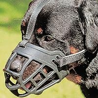 BARKLESS Dog Muzzle, Soft Basket Silicone Muzzles for Dog, Best to Prevent Biting, Chewing and Barking, Allows Drinking and Panting, Used with Collar