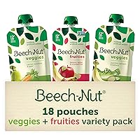 Baby Food Pouches Veggies & Fruities Variety Pack, 3.5oz, 18ct