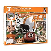 YouTheFan NCAA Tennessee Volunteers Retro Series Puzzle - 500 Pieces, Team Colors, Large