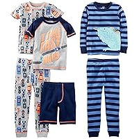 Simple Joys by Carter's Boys' 6-Piece Snug Fit Cotton Pajama Set