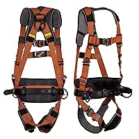 Malta Dynamics Warthog Comfort MAXX Construction Harness with Removable Belt, Side D-Rings and Additional Thick Padding (3X-Large), OSHA/ANSI Compliant