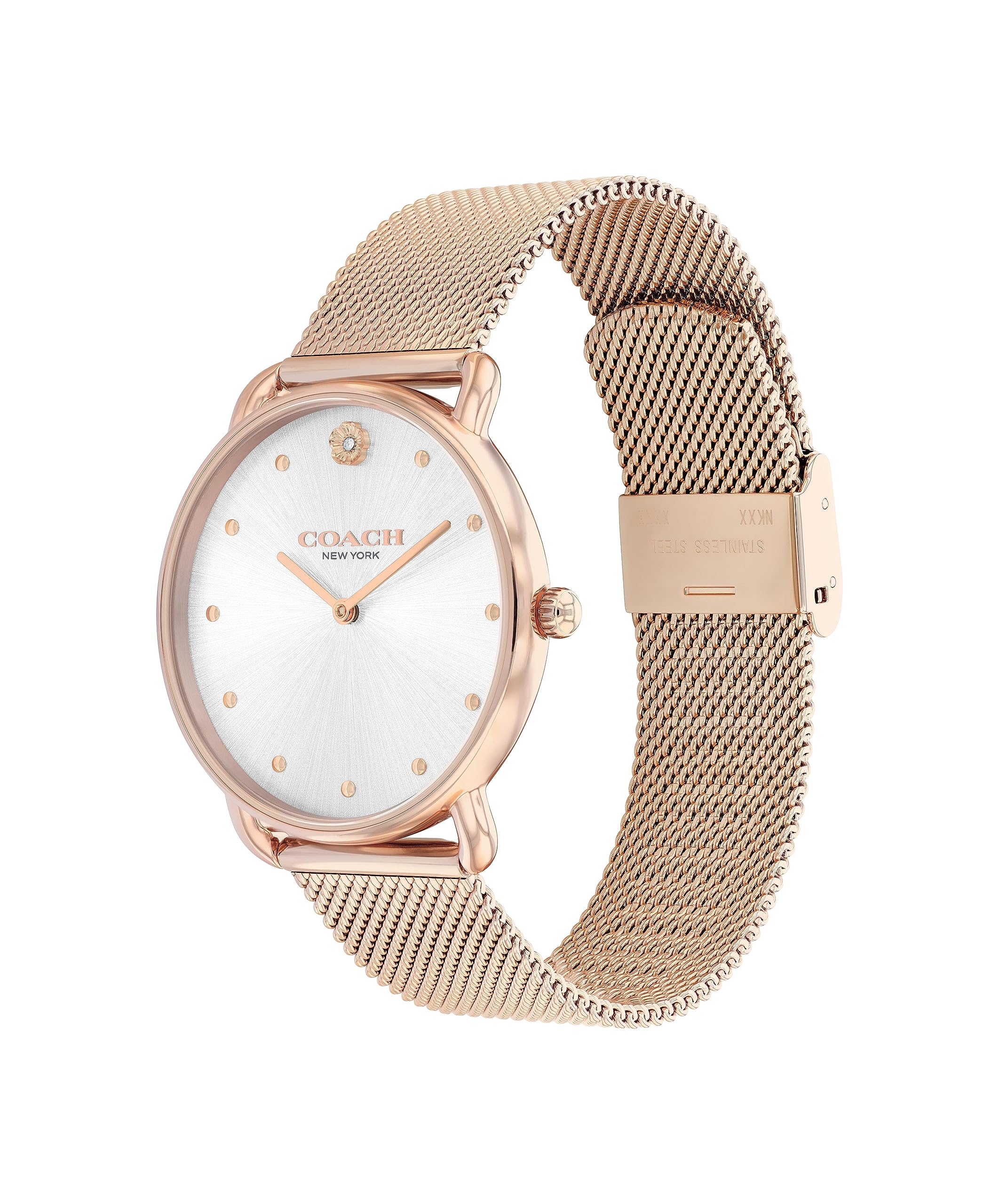 Coach Women's Elliot Mesh Bracelet Watch | Elegance and Sophistication Style Combined | Premium Quality Timepiece for Everyday Style (Model 14504209)
