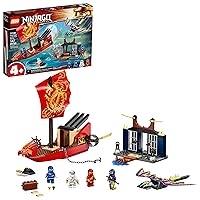 LEGO NINJAGO Legacy Final Flight of Destiny’s Bounty 71749 Ship Playset Building Kit, with Dragon and Jet Ski Toys; New 2021 (147 Pieces)