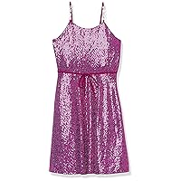 Speechless Girls' Sleeveless Fit and Flare Glitter Party Dress