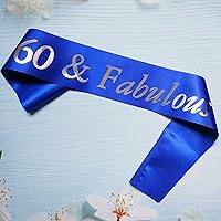 60 and Fabulous Birthday Sash, 60th Birthday Party Decorations and Supplies, 60th Birthday Gift for Women and Men