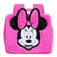 Disney Minnie Mouse Fuzzy Pink Backpack - Pink