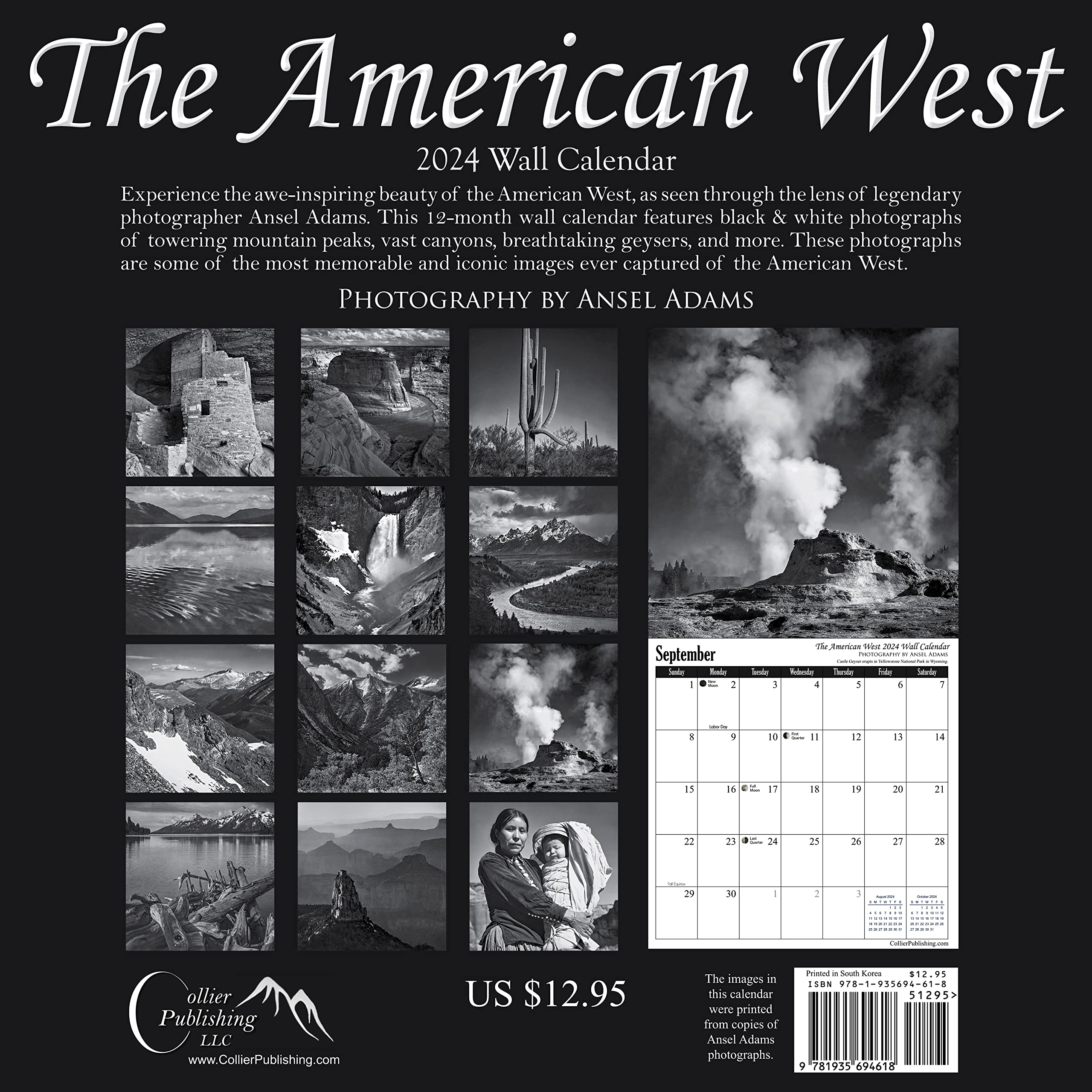 Ansel Adams 2024 Wall Calendar (12