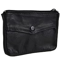 Mens Coin Purse Key Holder - Black, Black, One Size, Coin Pouch
