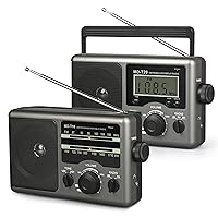 Greadio Portable Shortwave Radio+AM FM Portable Radio Transistor Radio with Best Reception,Battery Operated by 4 D Cell Batteries or AC Power,Big Speaker,Earphone Jack for Gift, Home, Outdoor