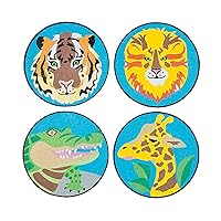 Jungle Extreme Sand Art Sheets - 12 Pieces - Educational and Learning Activities for Kids