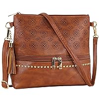 Hibala Womens Hollow Out Crossbody Handbag Hobo bag PU Bucket Bag Shoulder Bag