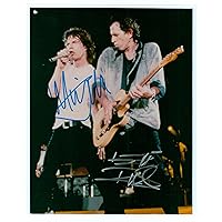 Kirkland Signature Mick Jagger & Keith Richards, The Rolling Stones, 8 X 10 Photo Display Autograph on Glossy Photo Paper
