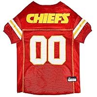 NFL Kansas City Chiefs Dog Jersey, Size: Small. Best Football Jersey Costume for Dogs & Cats. Licensed Jersey Shirt