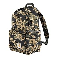 Carhartt 21L, Durable Water-Resistant Pack with Laptop Sleeve, Classic Backpack (Blind Duck Camo), One Size