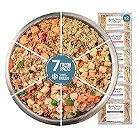 JustFoodForDogs Frozen Fresh Dog Food Sampler Human Grade Dog Food Variety Box, Complete Meal or Dog Food Topper, 18 oz (Pack of 7)