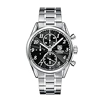 TAG Heuer Men's CAS2110.BA0730 Carrera Black Dial Chronograph Steel Watch