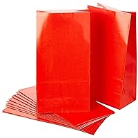 Unique Party Paper Bags, 12 Count (Pack of 1), Ruby Red