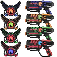 Laser Tag Guns with Vests Set of 4 – Multi Player Lazer Tag Set for Kids Toy for Teen Boys & Girls – Indoor & Outdoor Game for Kids, Adults and Family – Boys & Girls Gift, Ages 8+