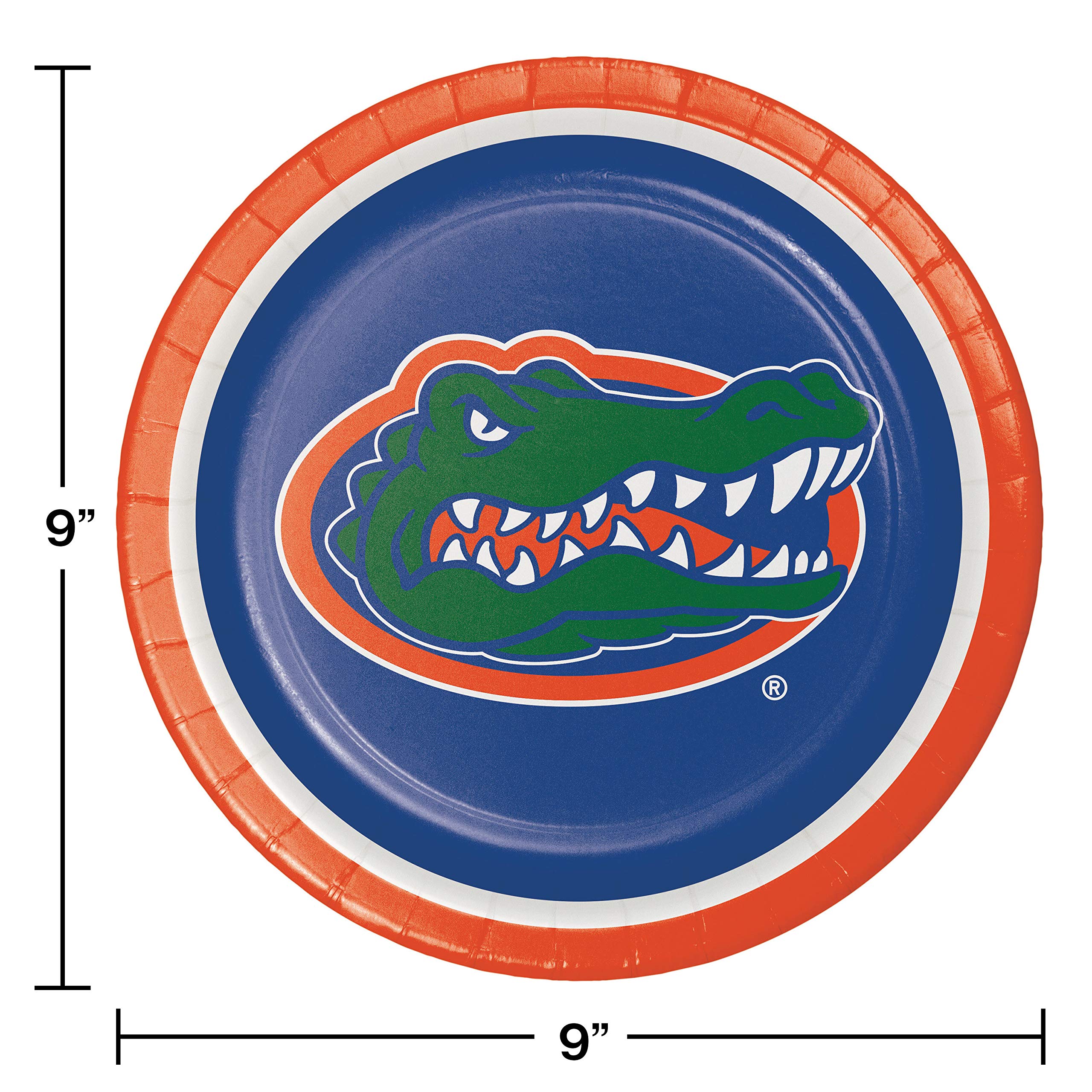 8-Count Sturdy Style Paper Dinner Plates, University of Florida