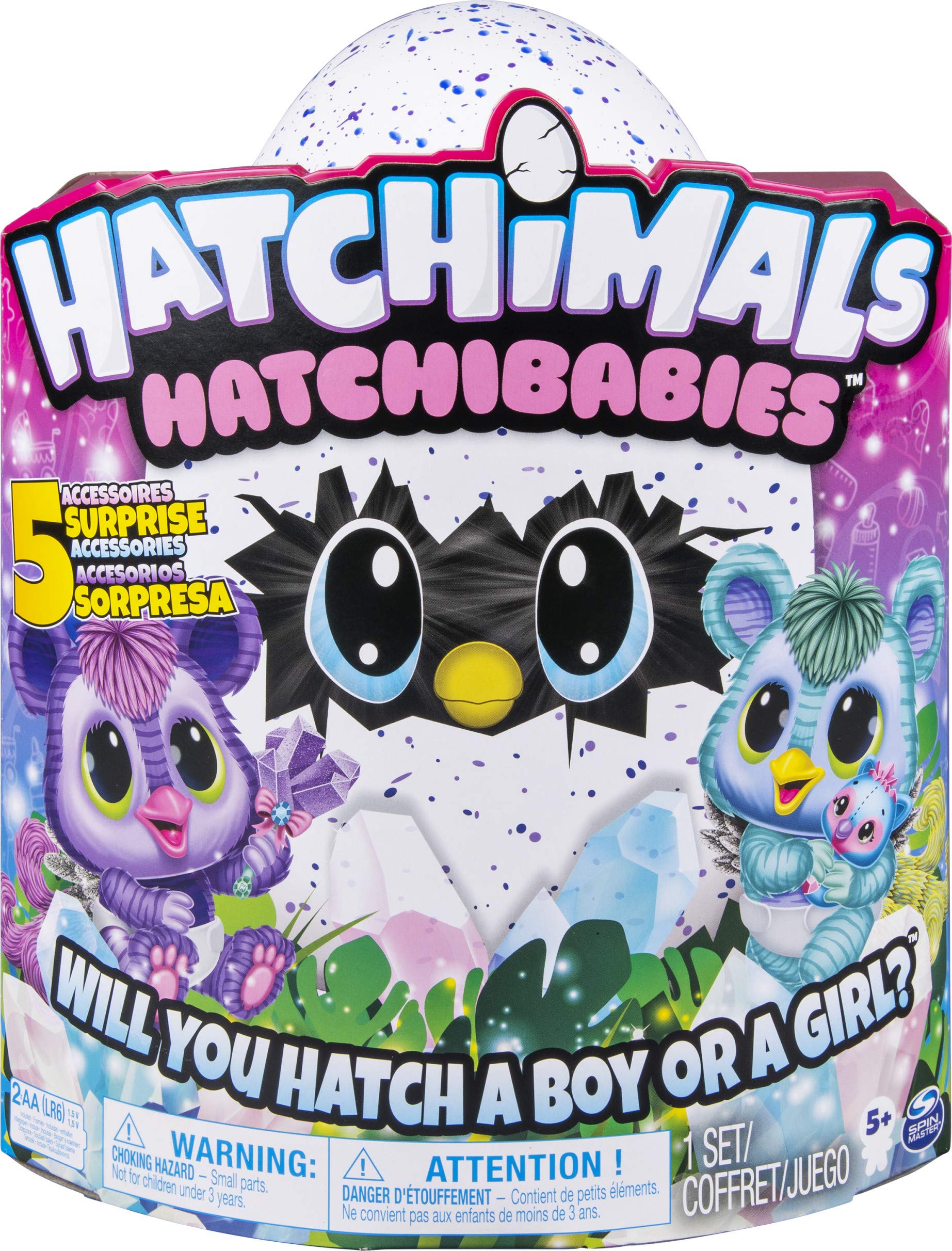 Hatchimals, HatchiBabies Kitsee, Hatching Egg with Interactive Pet Baby