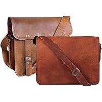 RUSTIC TOWN Retro Style Leather Satchel bag and Satchel bag for Work, Office & School (Brown)