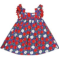Toddler Little Girls Back to School Dresses - Apple, Pencils, Notebooks, Bookworm, School Bus Dresses 100% Woven Cotton…