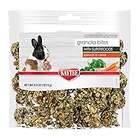 Granola Bites with Superfoods Spinach and Carrot for Rats, Mice, Hamsters, Gerbils, Rabbits, Guinea Pigs and Chinchillas, 4.5oz