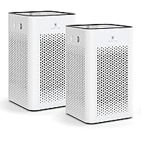 Medify Air MA-25 Air Purifier with H13 True HEPA Filter | 500 sq ft Coverage | for Allergens, Wildfire Smoke, Dust, Odors, Pollen, Pet Dander | Quiet 99.7% Removal to 0.1 Microns | White, 2-Pack