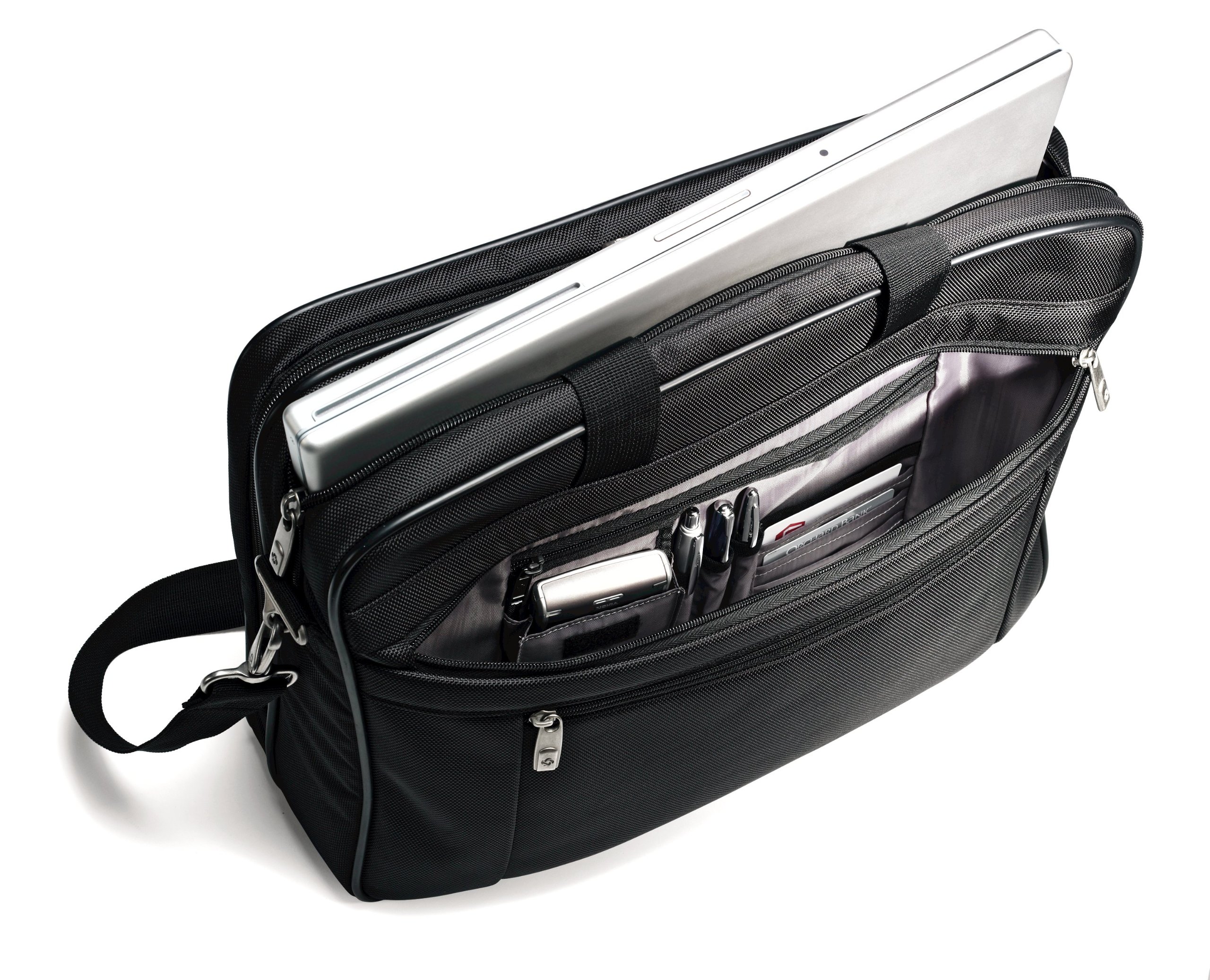 Samsonite Classic Multi Toploader Briefcase, Black, Double Gusset 17-Inch