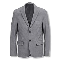 Calvin Klein Boys' Bi-Stretch Blazer Suit Jacket, 2-Button Single Breasted Closure, Buttoned Cuffs & Front Flap Pockets