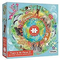 There is no Planet B Circular 500 Piece Jigsaw Puzzle | Round Jigsaw Puzzle | Sustainable Puzzle for Adults | Premium 100% Recycled Board | Great Gift for Adults | Gibsons Games