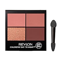 Revlon ColorStay Day to Night Eyeshadow Quad, Longwear Shadow Palette with Transitional Shades and Buttery Soft Feel, Crease & Smudge Proof, 560 Stylish, 0.16 oz