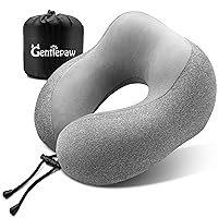 Travel Pillow - Memory Foam Cervical Neck Pillow for Adults, Kids, Children, Convenient & Portable U Shaped Pillows, Airplane Pillow for Home, Office, Camping, Travelling, Sleeping (Gray)