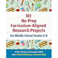 101 No-Prep Curriculum-Aligned Research Projects for Middle School Grades 5-8