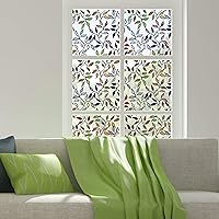 RoomMates WFM3905SLG Stained Glass Leaves Window Film,Multi, Red, Blue, Yellow, Green
