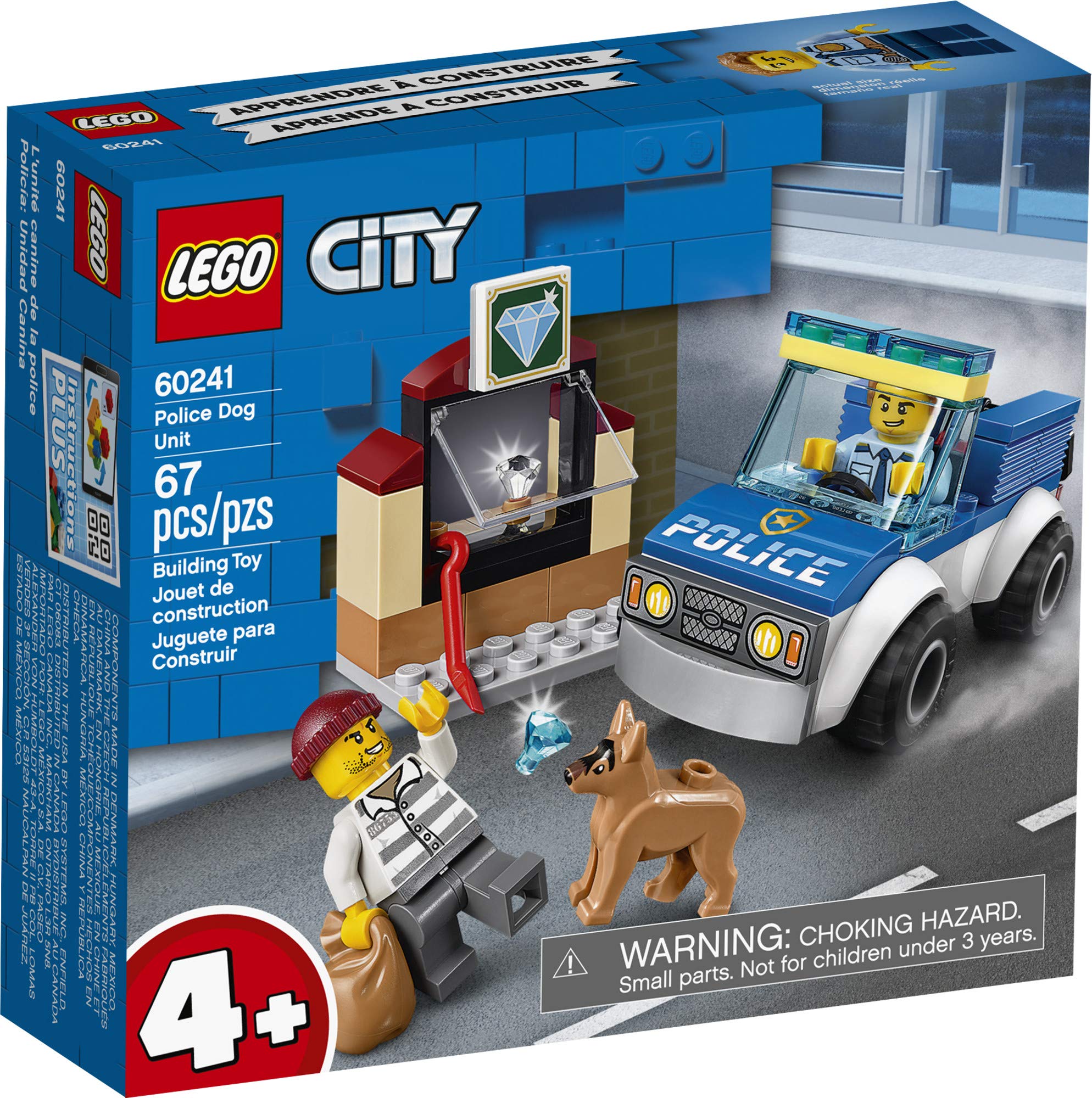 LEGO City Police Dog Unit 60241 Police Toy, Cool Building Set for Kids (67 Pieces)