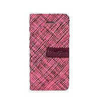 Stylish Checked Synthetic Leather Flip Case for iPhone 5C - Retail Packaging - Pink