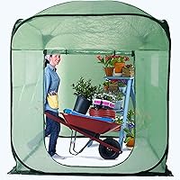 Porayhut Pop Up Greenhouse Tent,Portable X-Large Walk-in Flower House ,Indoor Outdoor Gardening Plant Sunshine Room with PE Mesh Cloth Cover for Protecting Plant from Cold Frost & Birds