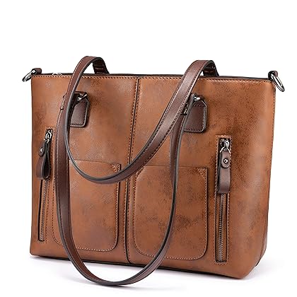 LOVEVOOK Large Shoulder Bag for Women Faux Leather Purse Work Bags with Multi-Pockets Designer Handbag