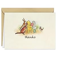 Hallmark Disney Winnie the Pooh Thank You Notes (20 Blank Cards with Envelopes) for Birthdays, Baby Showers, Friendsgiving