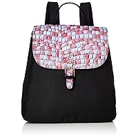 Women se ve Enamel Leather Backpack, Purple Berry