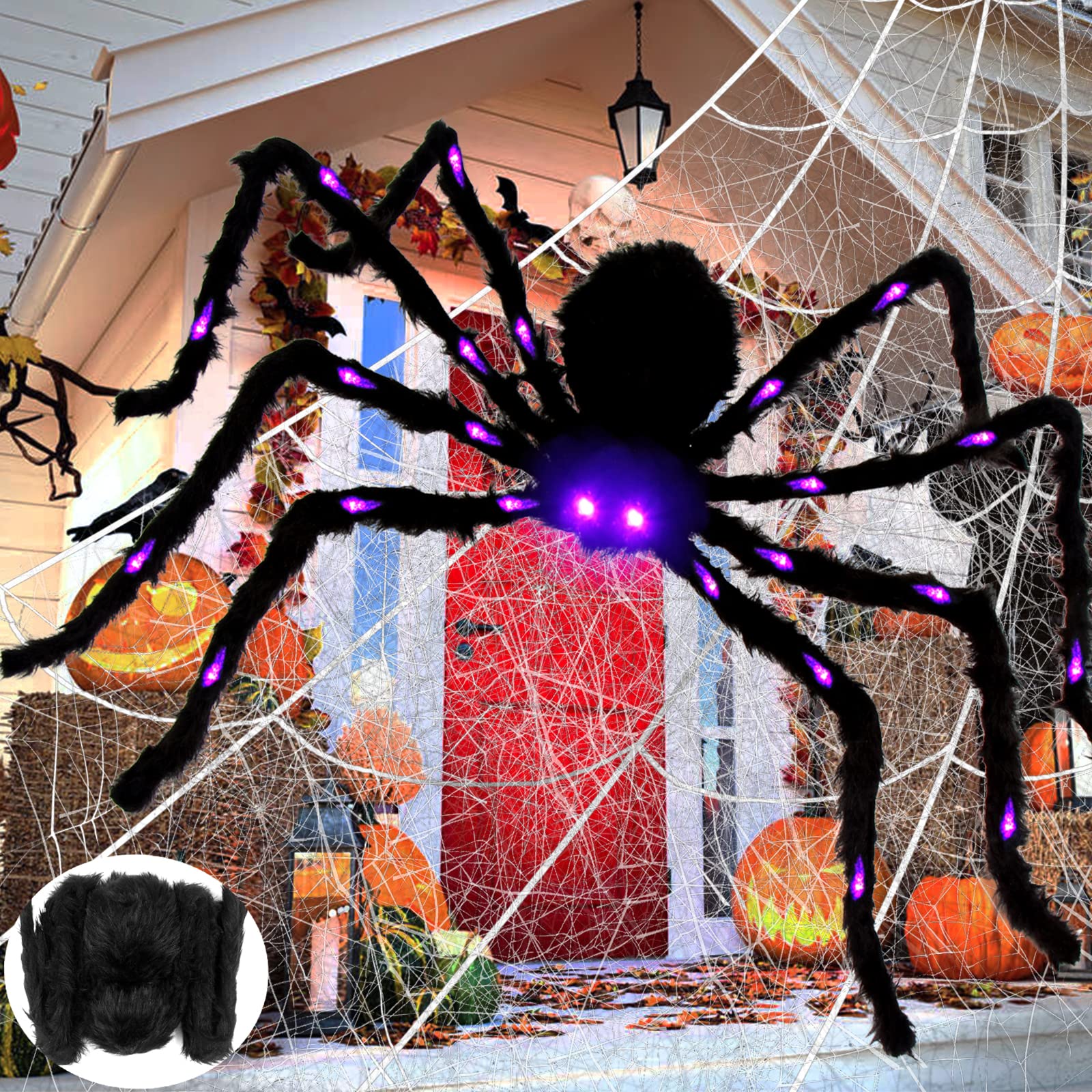 Mua DIYASY Halloween Giant Spider Decorations, 4.1Ft. Large Fake ...